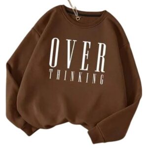 Karl FOERSTER Women’s Fleece Stretchable Full Sleeves Sweatshirt Regular Fit, Round Neck Casual Winterwear